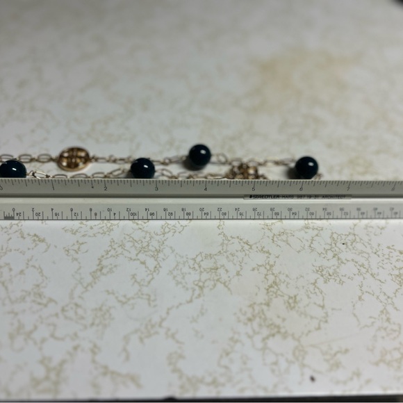 Elegant Gold and Blue Beaded Necklace - Picture 10 of 10